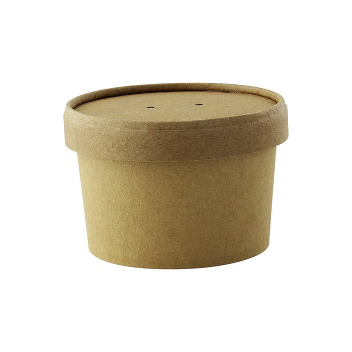 Vaso sopa kraft con tapa 230ml A60mm - 250Uds