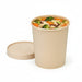 Vaso sopa cartón-fibra de bambú para caliente/frío con tapa 940ml A140mm - 250Uds