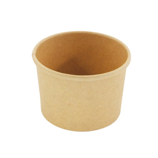 Tarrina de cartón kraft para caliente/frío 230ml Ø90mm A62mm - 500Uds