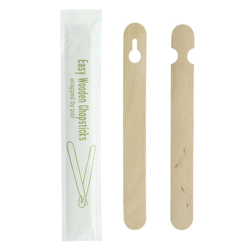 Pallilos chinos de madera tipo tenedor empaquetados por 2 unidades A150mm - 1000Uds