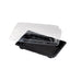 Bandeja PS negra para sushi con tapa transparente Suky 170x120mm A40mm - 200Uds