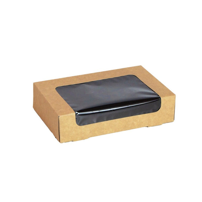 Caja de sushi con ventana antivaho para 15 piezas 190x120mm H45mm - 200Uds