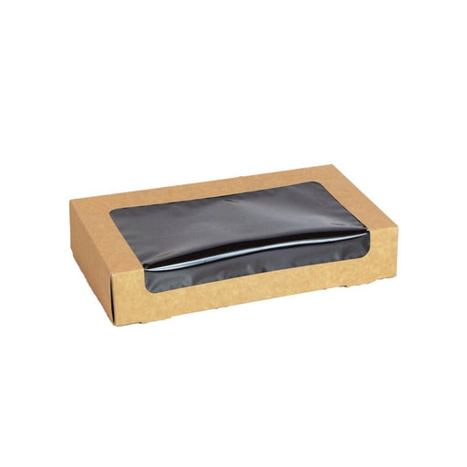 Caja de sushi con ventana antivaho para 24 piezas 240x135mm H45mm - 200Uds