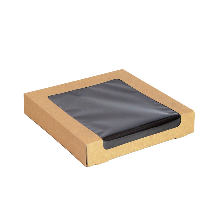 Caja de sushi con ventana antivaho para 30-38 piezas 220x220mm H40mm - 200Uds