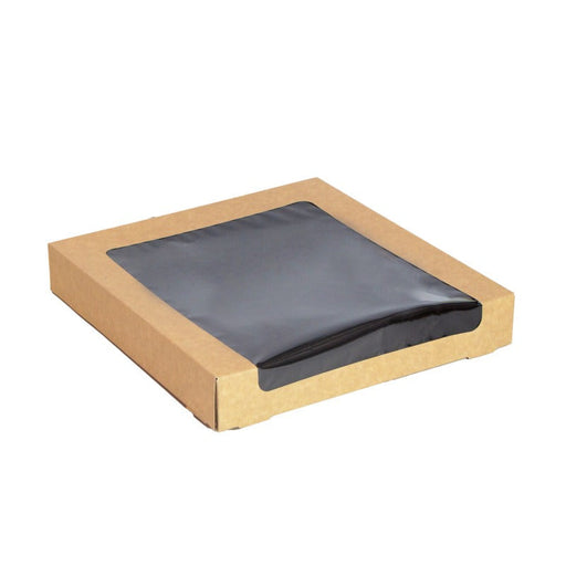 Caja de sushi con ventana antivaho para 40-60 piezas 250x250mm H40mm - 200Uds