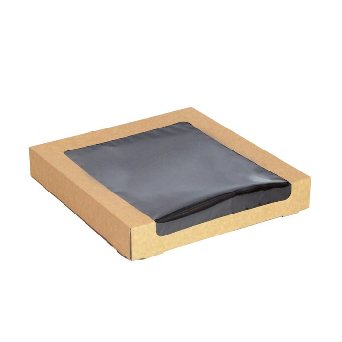 Caja de sushi con ventana antivaho para 40-60 piezas 250x250mm H40mm - 200Uds