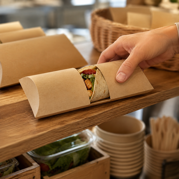 Tacos caja kraft 120x170mm - 500Uds