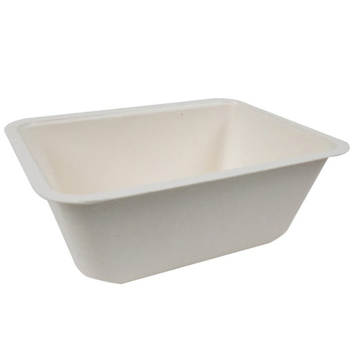 Bandeja de Pulpa laminado PLA sellable 1200ml 190x137mm A70mm - 400Uds
