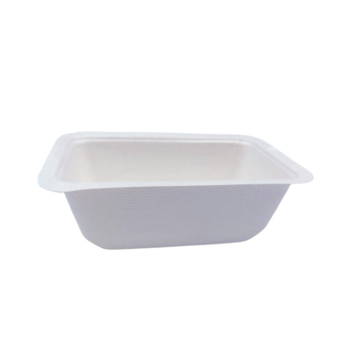 Bandeja de Pulpa laminado PLA sellable 375ml 137x95mm A45mm - 600Uds