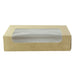 Caja cartón kraft laminada con ventana 190x113mm A44mm - 200Uds
