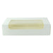 Caja cartón blanca laminada con ventana 190x113mm A44mm - 200Uds