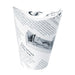 Vaso para snack de cartón blanco con cierre decoración News 350ml A139mm - 1000Uds