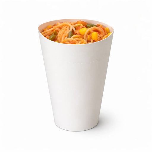 Vaso para snack de cartón blanco 480ml A157mm - 1000Uds
