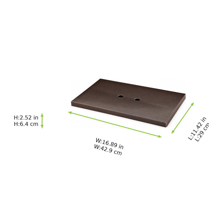 Tapa de cartón marrón para bandeja 430x290mm A65mm - 100Uds