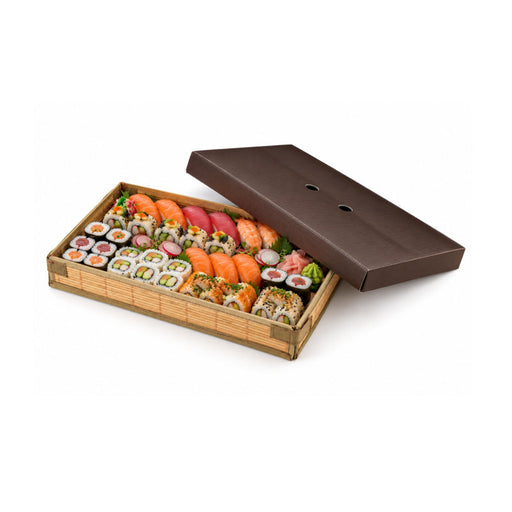 Tapa de cartón marrón para bandeja 430x290mm A65mm - 100Uds