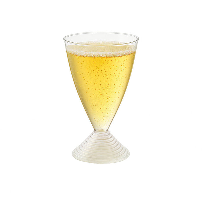 Vaso para vino de plástico transparente reutilizable en PS 150ml A120mm - 120Uds