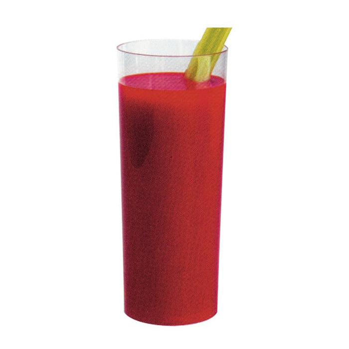 Vaso de tubo de plástico transparente reutilizable LONGDRINK 300ml A152mm - 500Uds