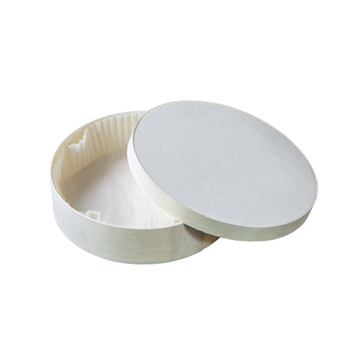 Caja redonda de madera FSC mix + papel de horno 600ml Ø150mm A42mm - 60Uds