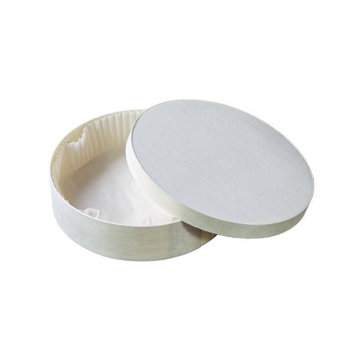 Caja redonda de madera FSC mix + papel de horno 600ml Ø150mm A42mm - 60Uds