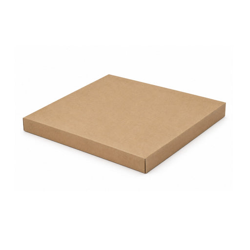 Tapa plana marrón de cartón Noa 310x310mm A60mm - 100Uds