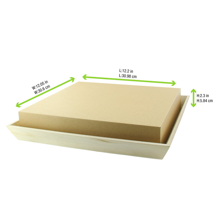 Tapa plana marrón de cartón Noa 310x310mm A60mm - 100Uds