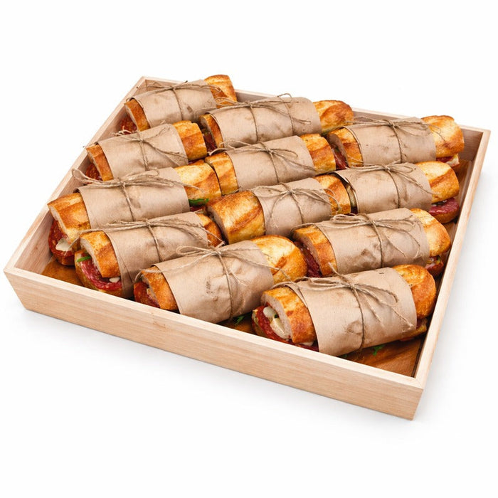 Bandeja cuadrada de madera Noa 375x375mm A74mm - 10Uds