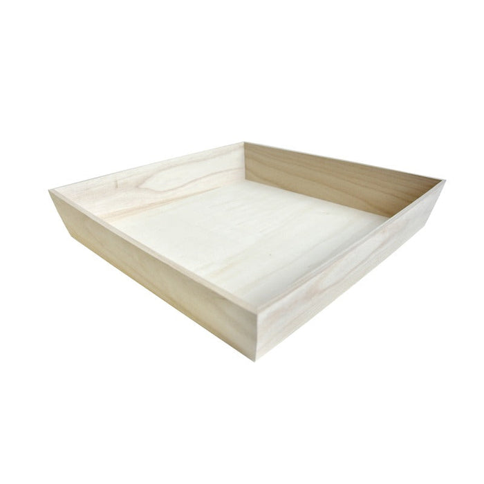 Bandeja cuadrada de madera Noa 375x375mm A74mm - 10Uds