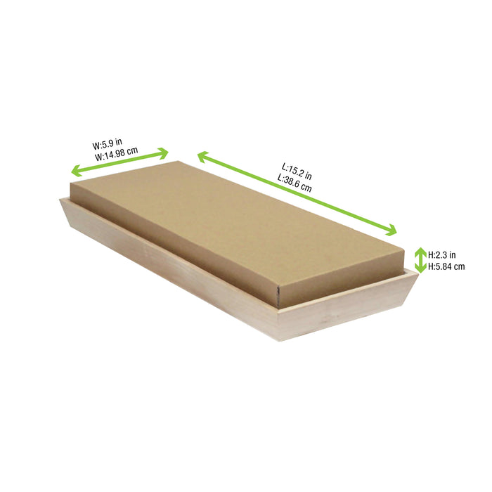 Tapa plana marrón de cartón Noa 390x150mm A60mm - 100Uds