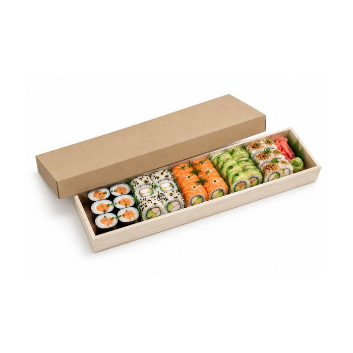 Tapa plana marrón de cartón Noa 390x150mm A60mm - 100Uds