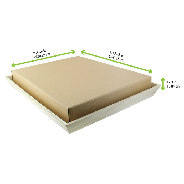 Tapa plana marrón de cartón Noa 390x290mm A60mm - 100Uds
