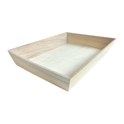 Bandeja rectangular de madera "Noa" 390x290mm H65mm - 10Uds