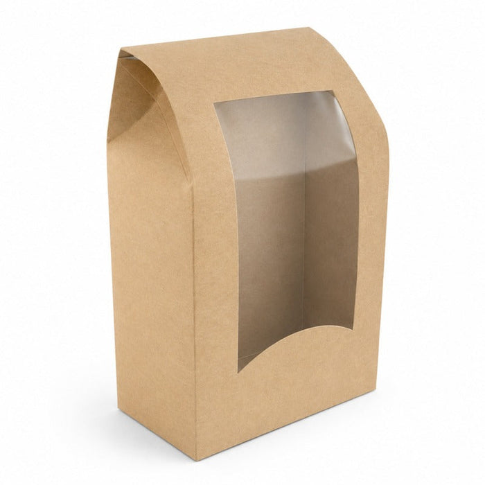 Envase kraft para wraps con ventana 150x95mm A53mm - 600Uds
