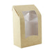 Envase de cartón kraft para wraps con ventana 95x54mm A152mm - 500Uds