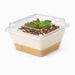 Envase Deli PET Piramide transparente con tapa bisagra 250ml 105x105mm A55mm - 500Uds