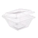 Envase Deli PET Piramide transparente con tapa bisagra 250ml 105x105mm A55mm - 500Uds
