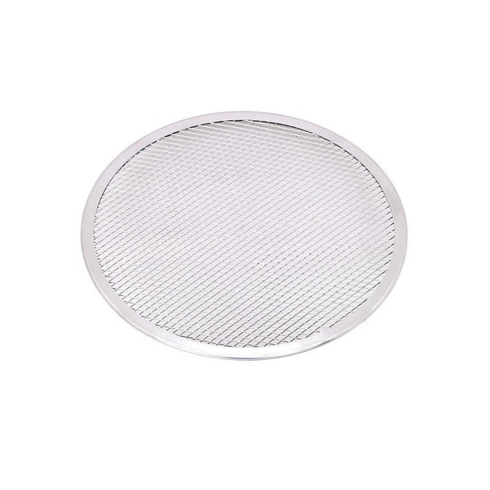 Rejilla redonda de aluminio para pizza con base perforada Ø355mm - 12Uds