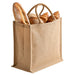 Bolsa de yute marrón 370x230mm A360mm - 25Uds