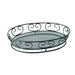 Cesta ovalada de metal 230x165mm A50mm - 6Uds