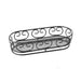 Cesta ovalada de metal 230x95mm A50mm - 6Uds