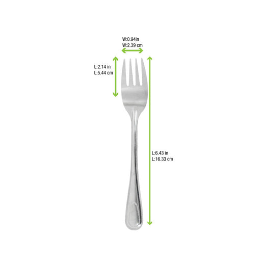 Tenedor en Inox con estuche 163x25mm A11mm - 500Uds