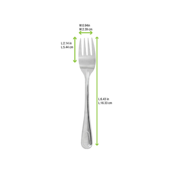 Tenedor en Inox con estuche 163x25mm A11mm - 500Uds
