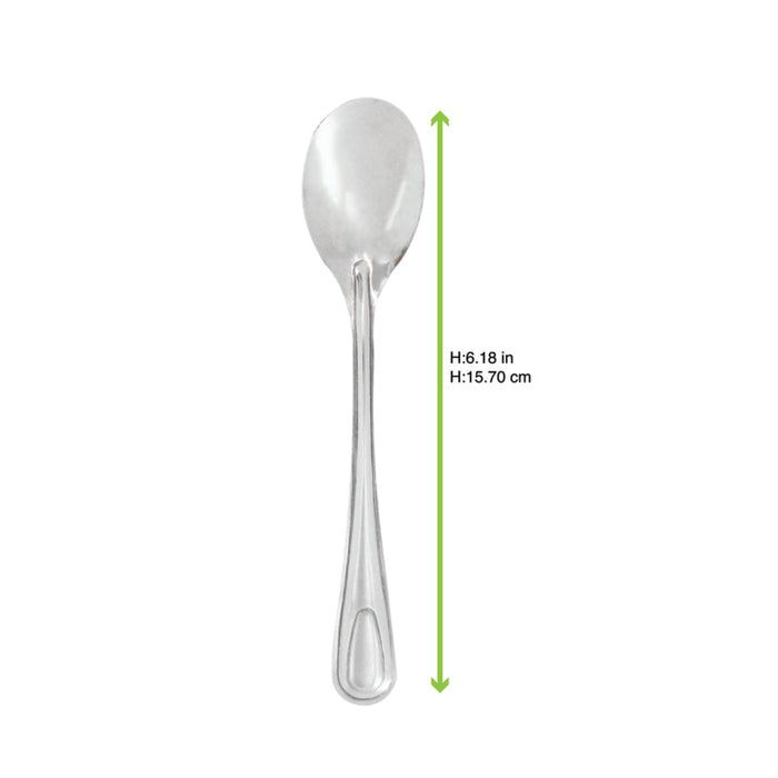 Cuchara sopera de acero inoxidable con estuche, se debe lavar antes de usar 159x32mm H18mm - 500Uds