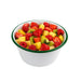 Cuenco de acero esmaltado blanco Enamely con borde verde 1500ml Ø180mm A90mm - 12Uds