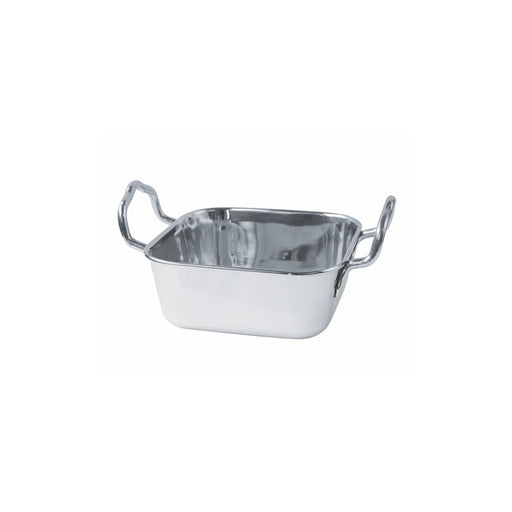 Mini plato rectangular inox con asas 420ml 140x90mm - 12Uds