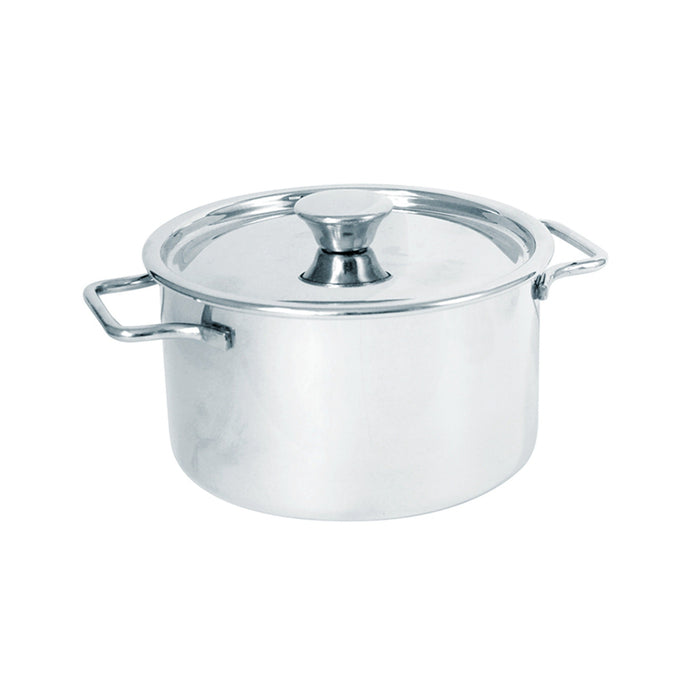 Mini Olla de acero inoxidable con asa y tapa 450ml - 6Uds