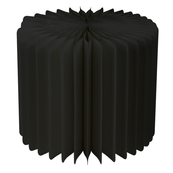 Expositor plegable negro con bandeja acrílica H400mm - 6Uds