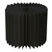 Expositor plegable negro con bandeja acrílica H400mm - 6Uds