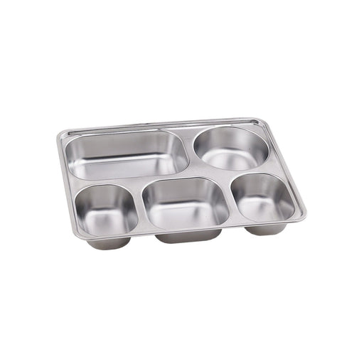Noxtray Bandeja de acero inoxidable 5 compartimentos con tapa de pp 280x220mm A40mm - 10Uds