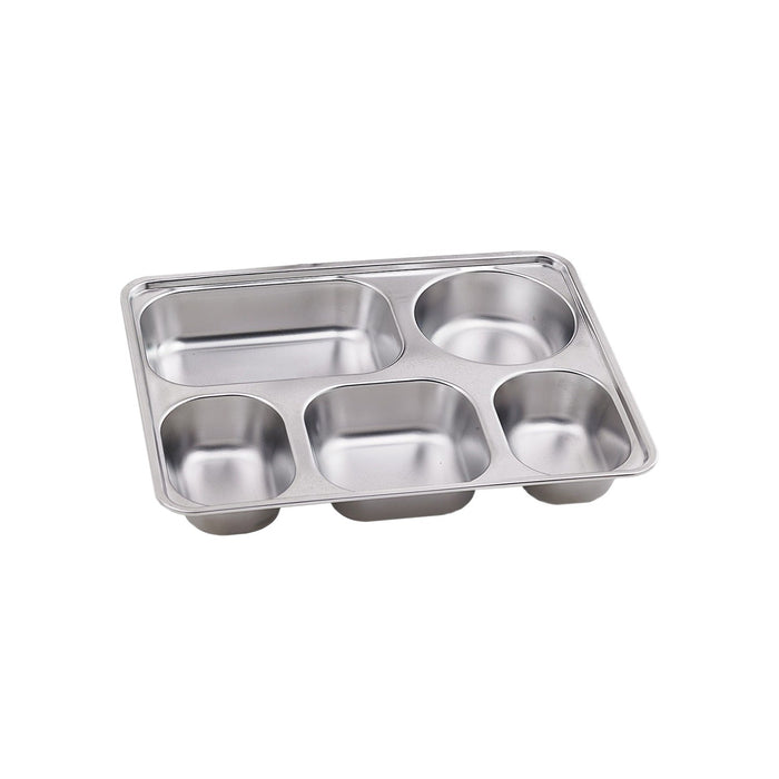 Noxtray Bandeja de acero inoxidable 5 compartimentos con tapa de pp 280x220mm A40mm - 10Uds