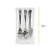 4/1 cubiertos de acero inoxidable cuchillo tenedor sopa cuchara servilleta, embalaje de papel 230x60mm H25mm - 250Uds